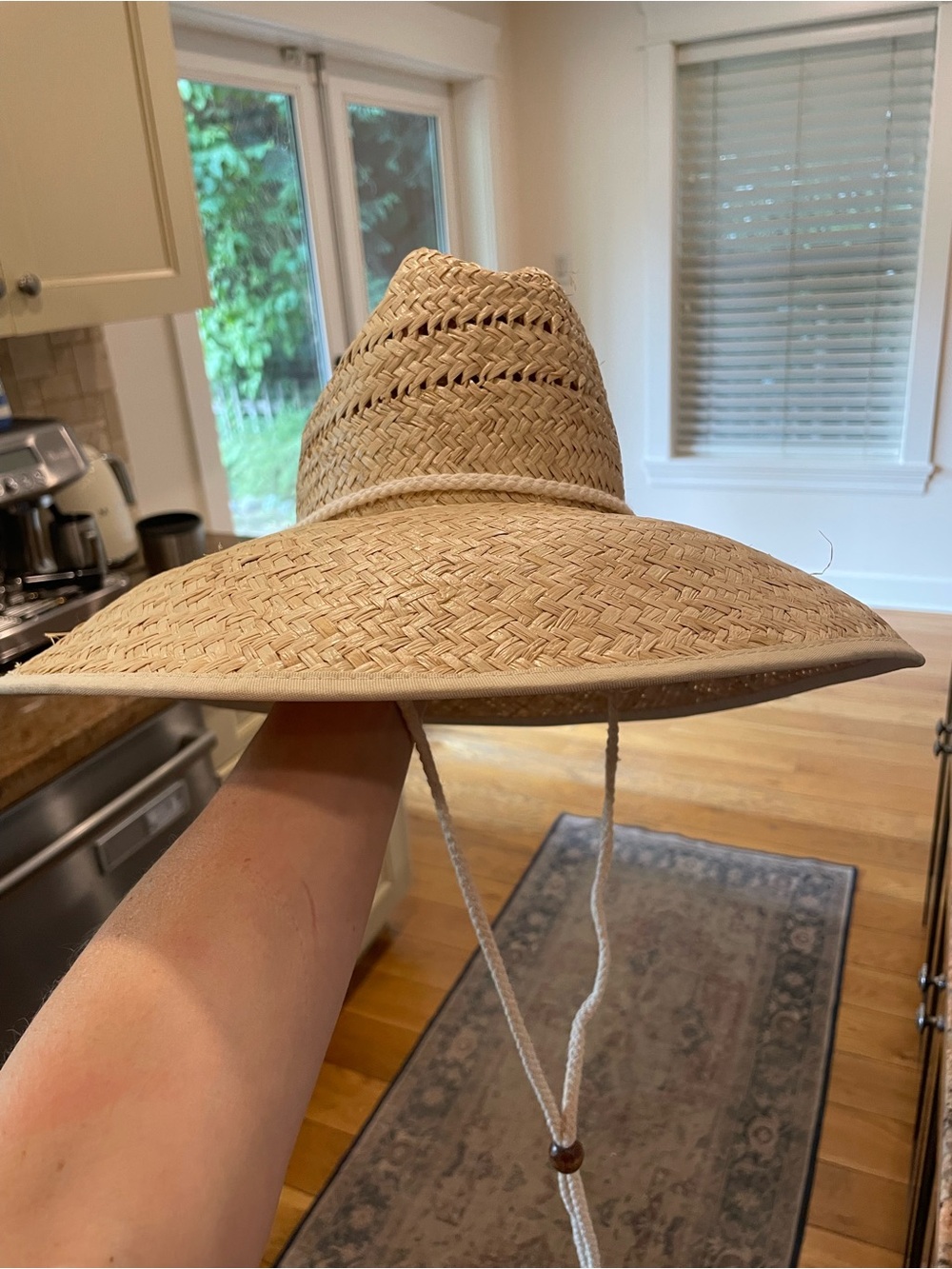 Lack Of Color Natural Straw Hat with Label Detail